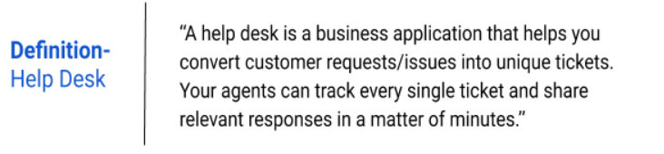 Help desk definition