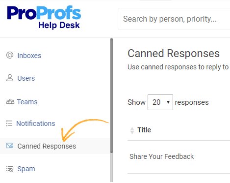 Save time using canned responce