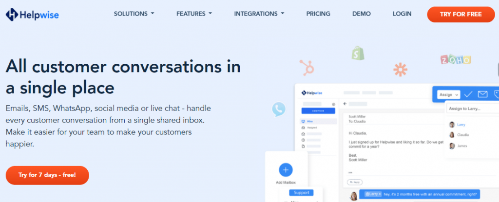Helpwise helpscout competitor