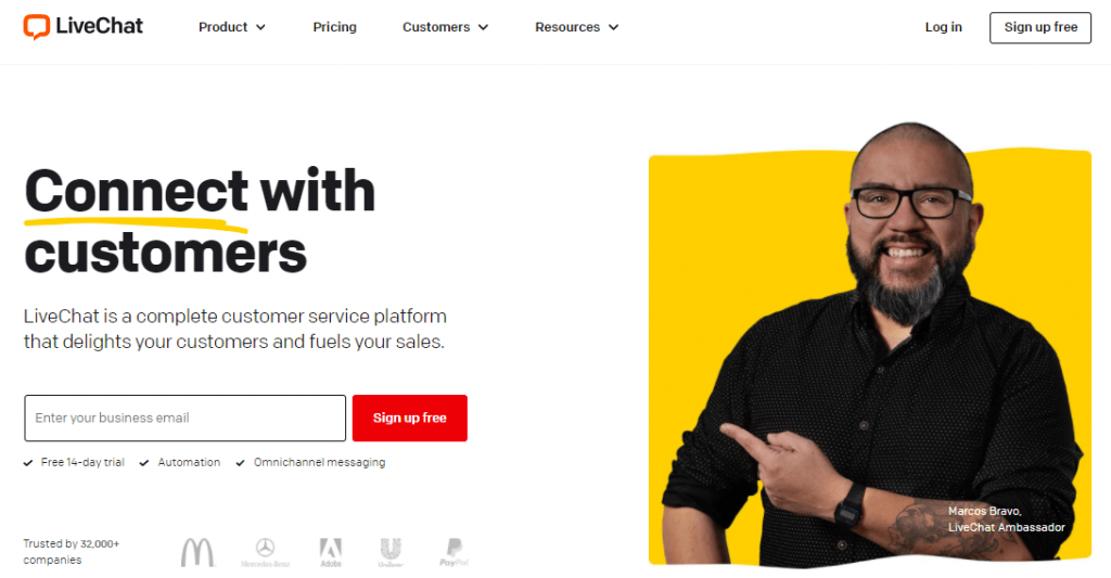 LiveChat customer service software