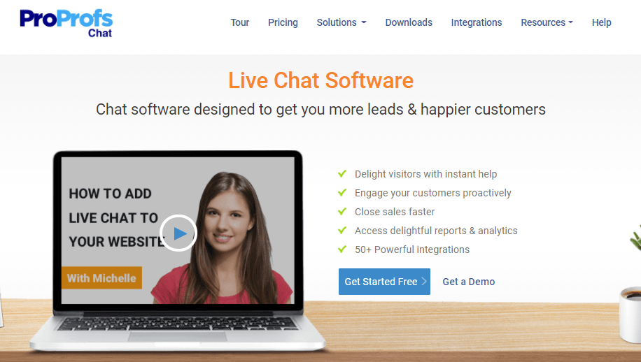 ProProfs Live chat customer service tool