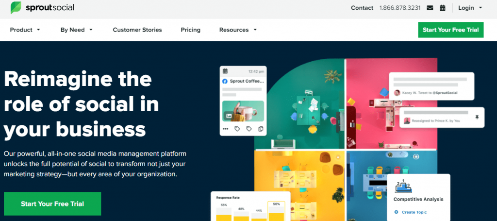 Sprout Social social media customer service tools