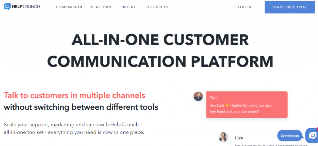 Helpcrunch intercom alternative