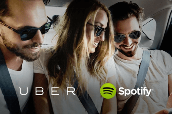 Brand partnerships UBER with Spotify