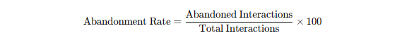 Abandon cart rate formula