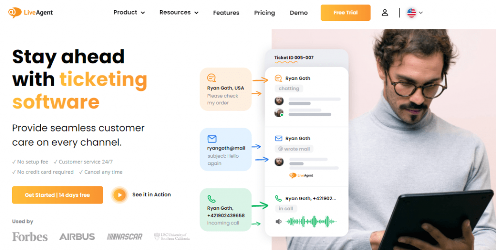 LiveAgent is another remarkable help desk ticketing system