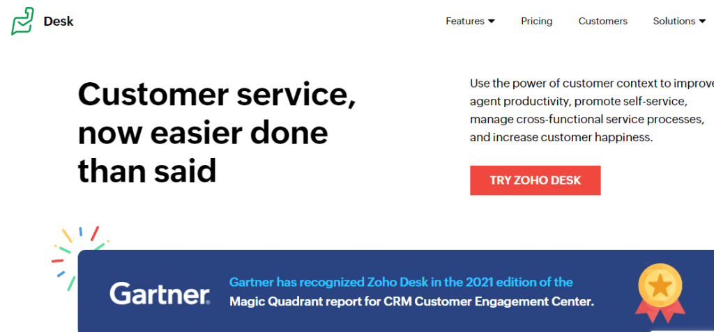 Zoho Desk is another popular free Freshservice alternative