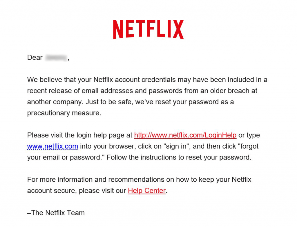 Netflix mail
