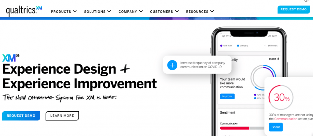 Qualtrics CustomerXM best customer experience software