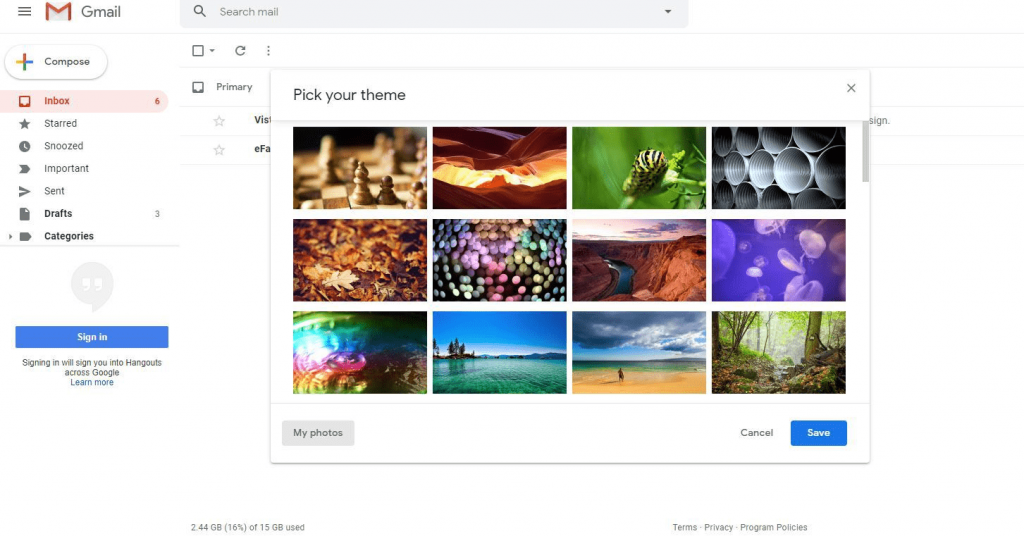 Personalize Your Inbox With Themes