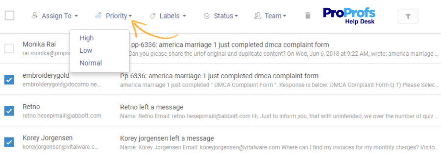 Priorities, Labels, & Private Notes in help desk
