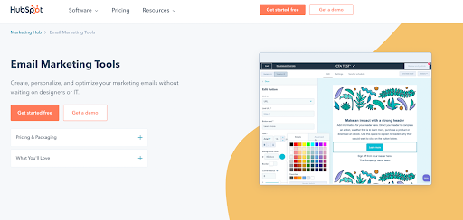 HubSpot’s Marketing Hub is packed full of powerful email tools.