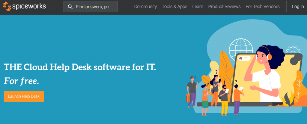 Spiceworks offers a cloud-based IT help desk system