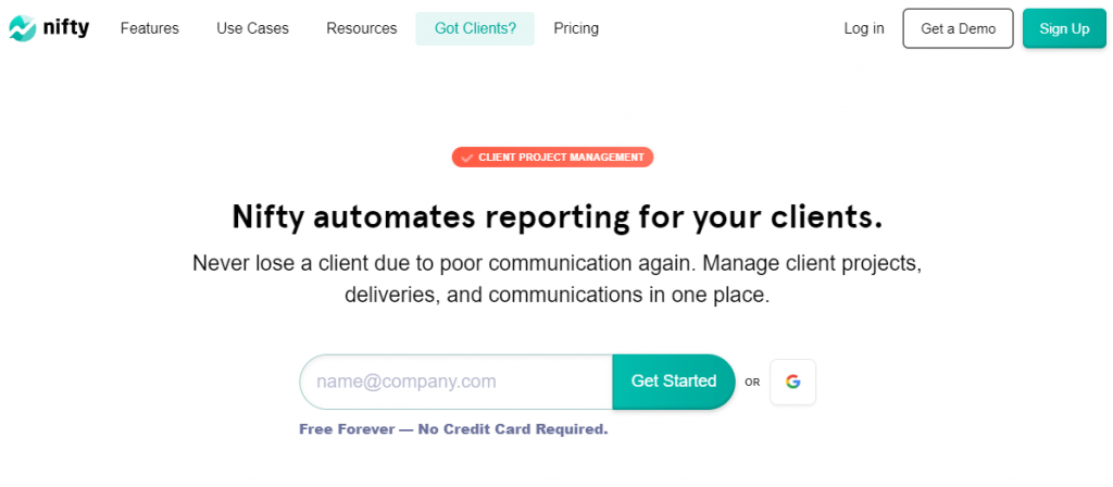 Nifty - Client project management tool