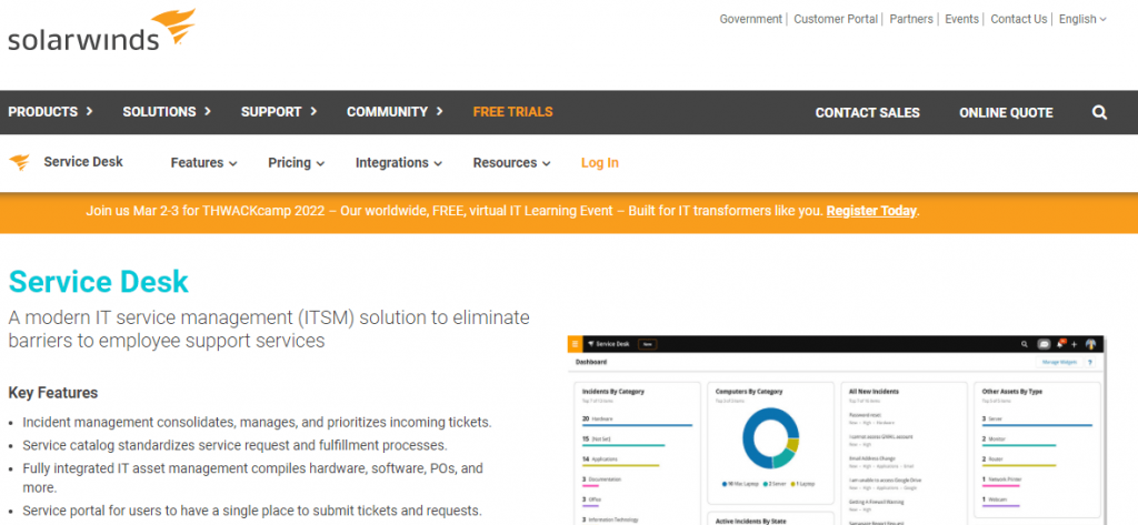 Solarwinds Service Desk