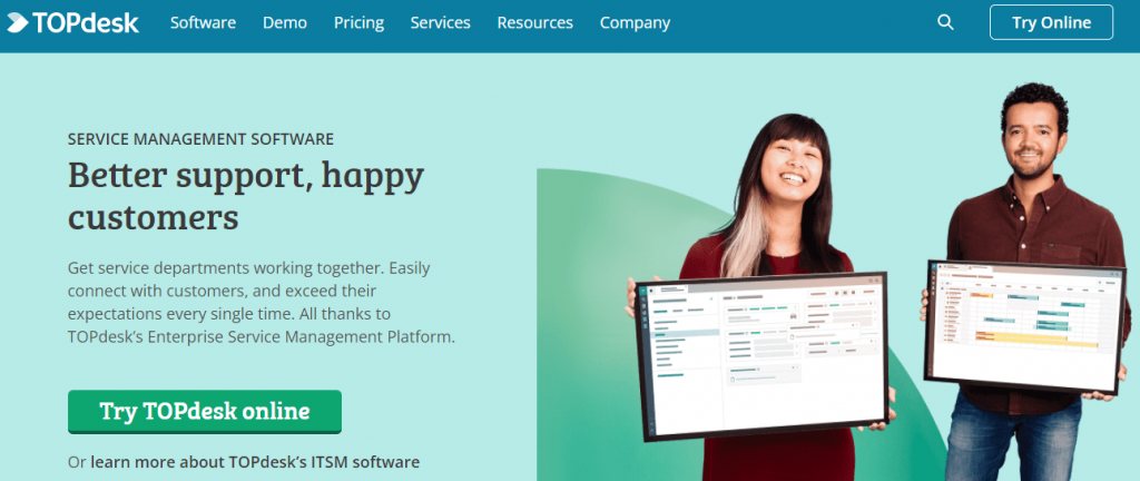 TOPdesk offers easy-to-use and enterprise-ready service management software.