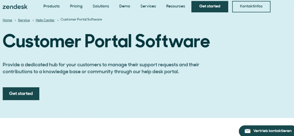 Zendesk's customer portal software