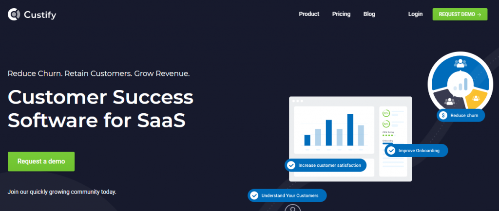 Custify is one of the best customer success software platforms that is designed for SaaS businesses.