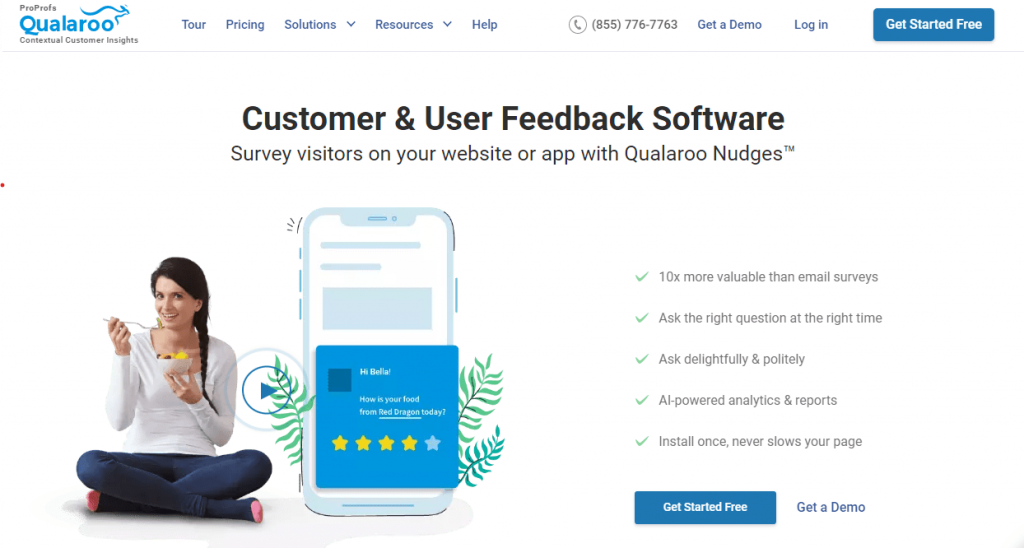 Qualaroo is an online customer feedback tool