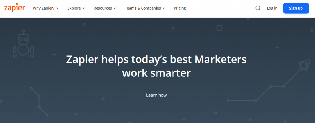 Zapier is a popular SaaS tool for startups and small businesses.