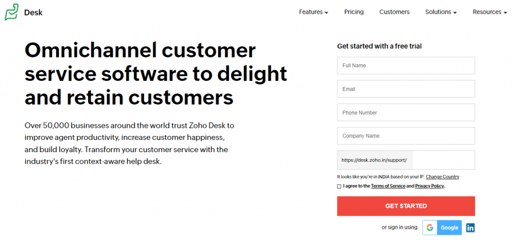 Zoho Desk is Omnichannel customer service software to delight and retain customers