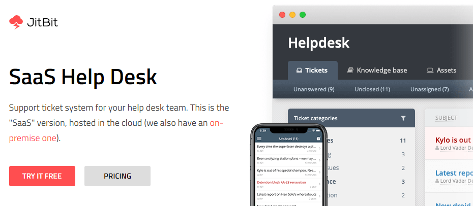 JitBit - SaaS Help Desk