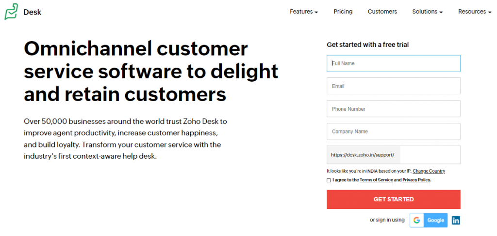 Zoho Desk - Omnichannel customer service software to delight and retain customers