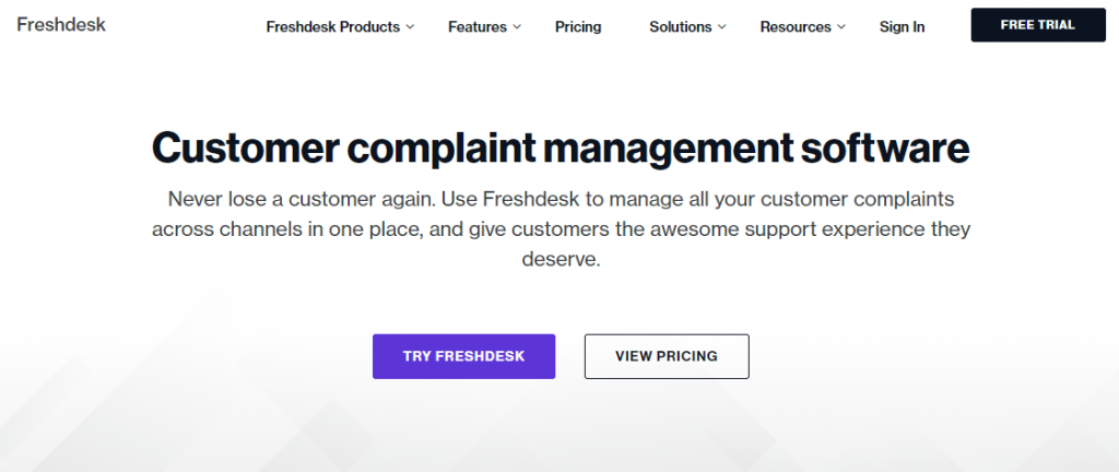 Customer complaint management software