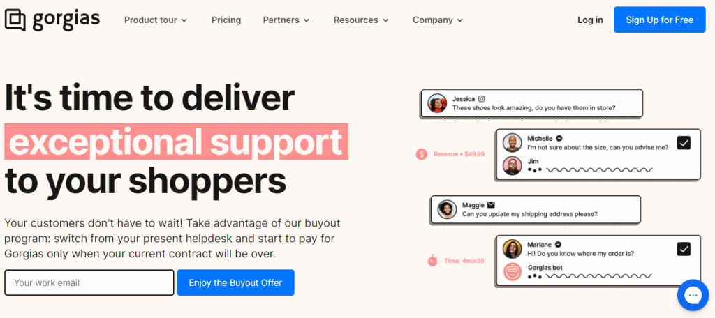 Gorgias is an intuitive complaint management tool.
