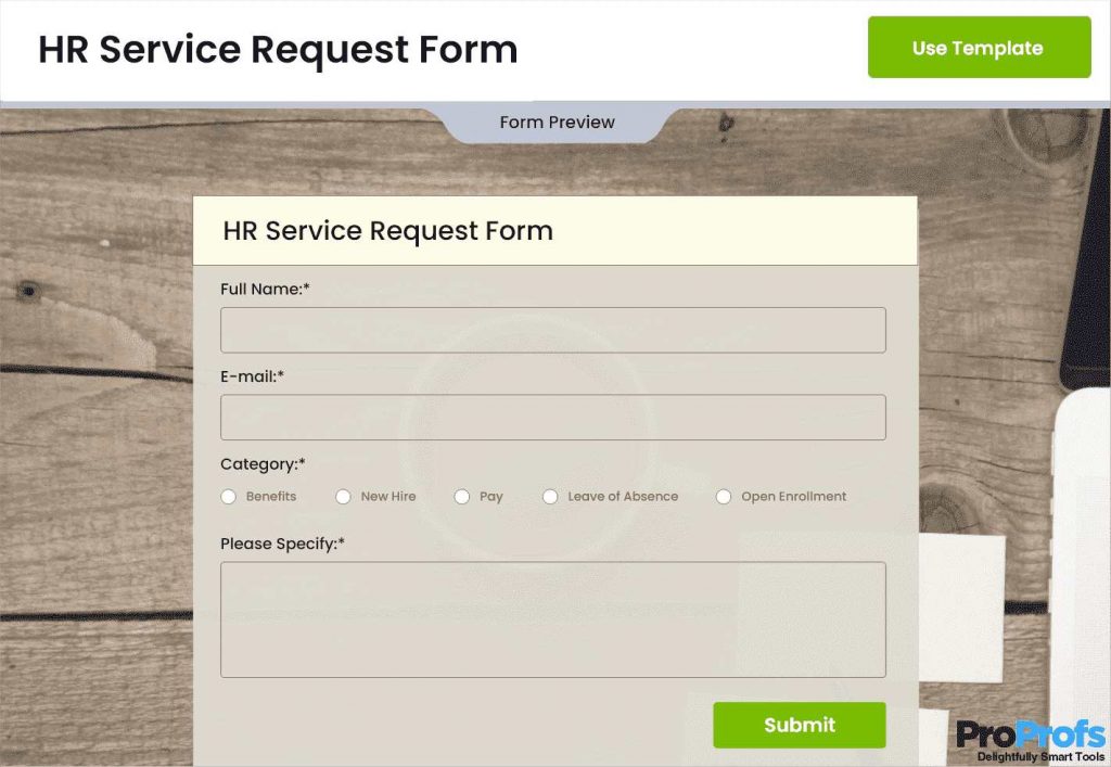 HR Service Request Form