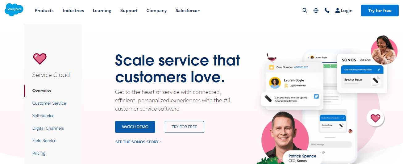 Salesforce Service Cloud is an omnichannel help desk system like servicenow
