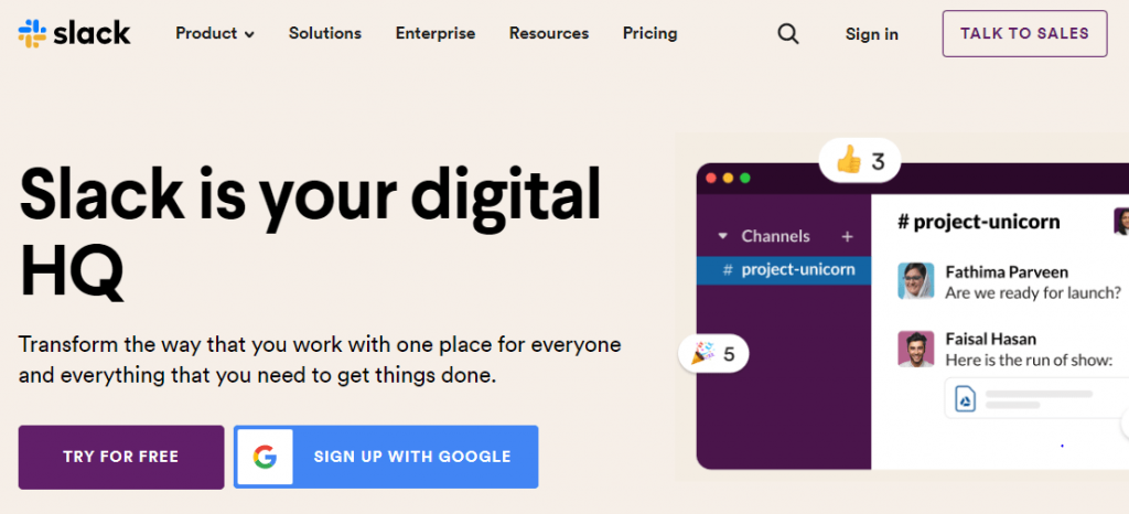 Slack is a popular alternative to email
