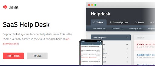 JitBit is another impressive SaaS help desk tool