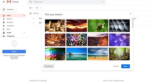 Personalize Your Inbox With Themes