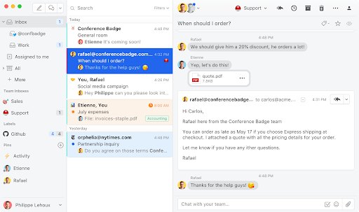 Missive, users can easily set up all their email accounts