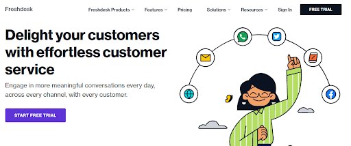 Freshdesk platform gives you an omnichannel view to manage customer requests