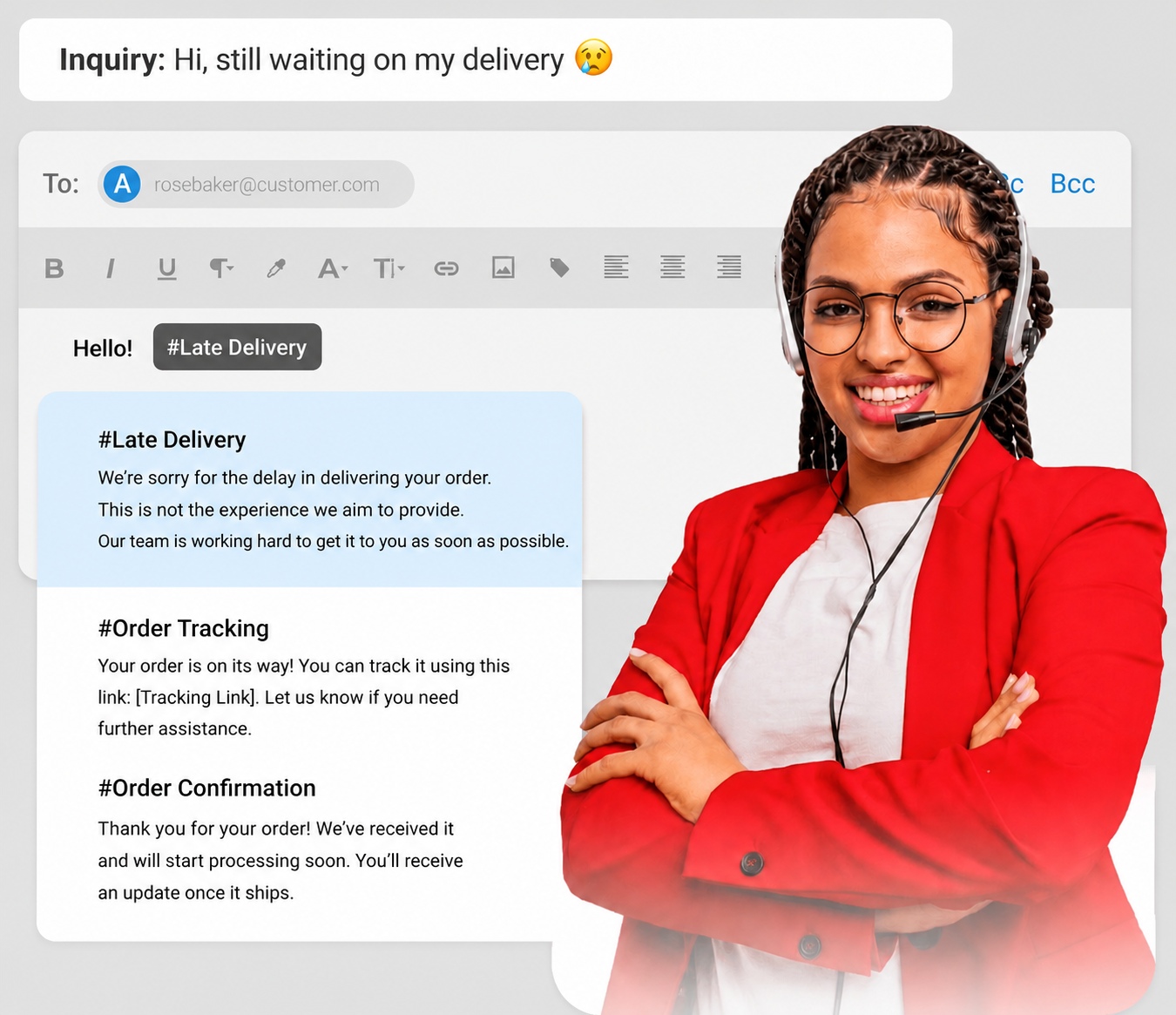 Complaint response template - canned response for complaint management