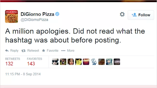 Twitter for Apologies