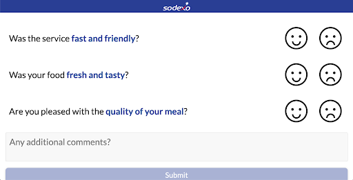 Sodexo captures customer feedback through insightful surveys