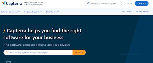 Capterra is an online software review and comparison platform that helps you find the right business tools for your team