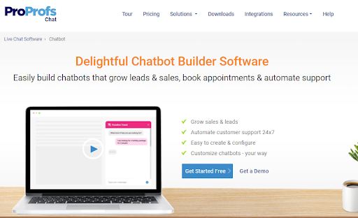 ProProfs offers an AI-powered chatbot  help your business automate