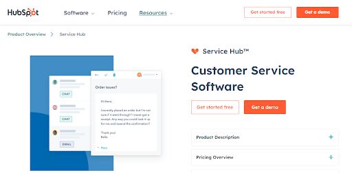 HubSpot Service Hub is a free alternative to Gorgias