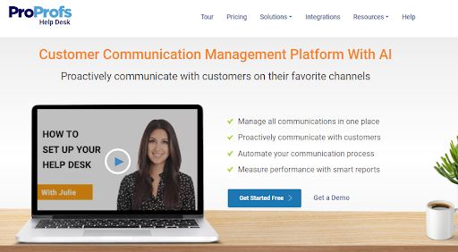 ProProfs Help Desk is the Customer Communication Management Platform With AI