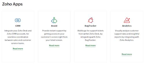 zoho desk integration