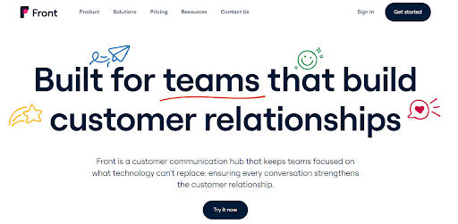 front to build customer relationships