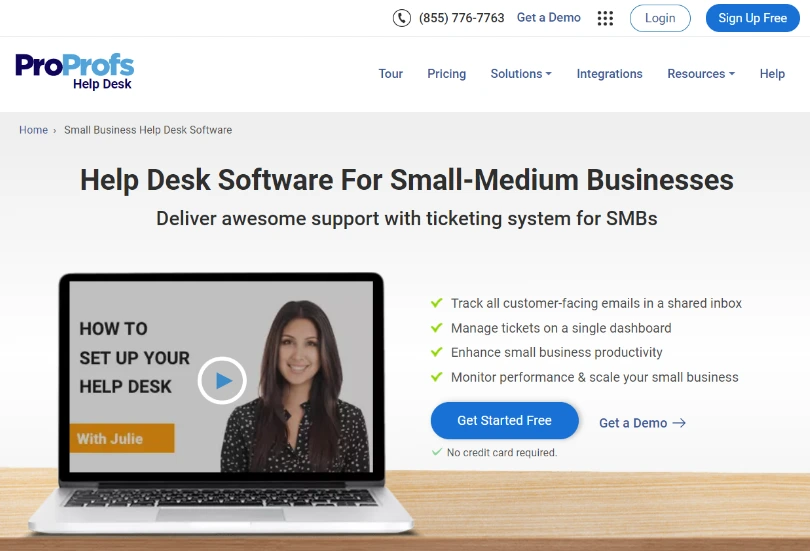 ProProfs_helpdesk software for small business