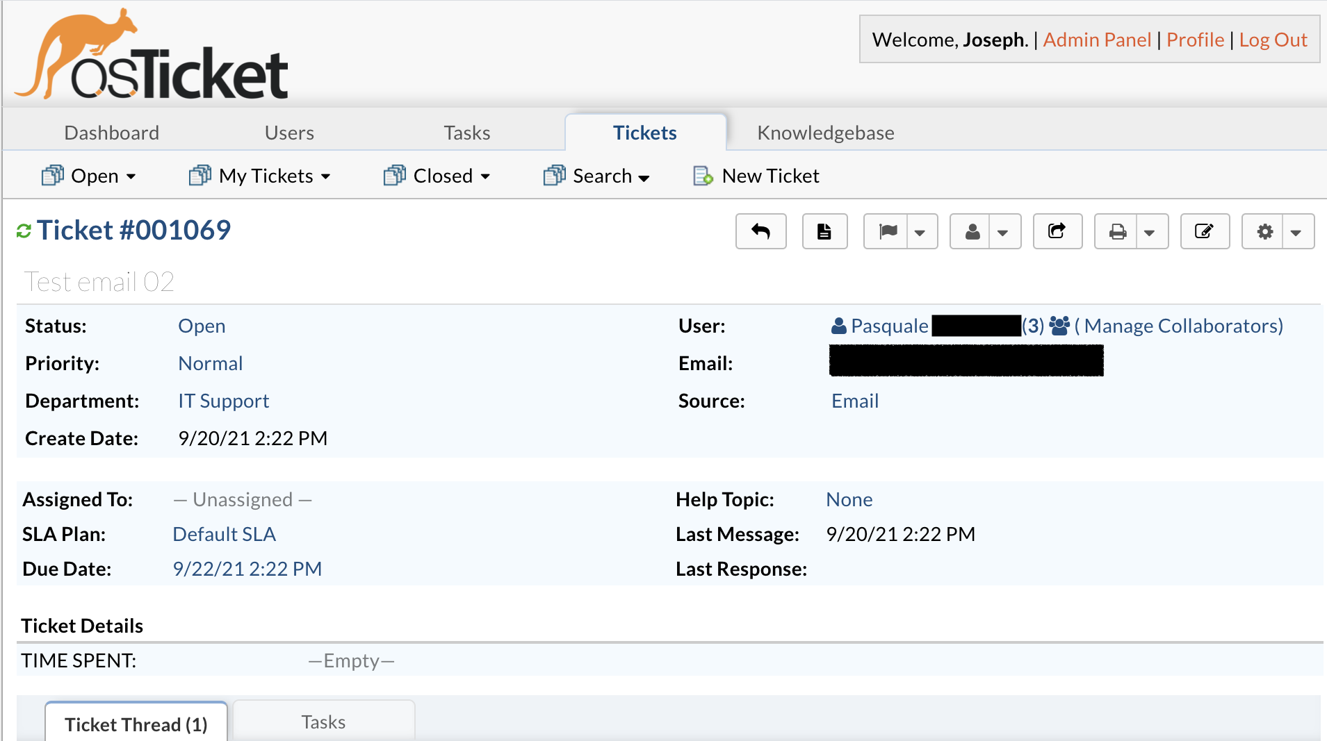 osTicket free ticketing software