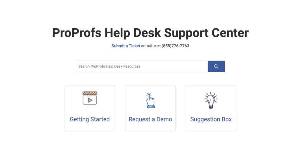 ProProfs Help Desk  Support center