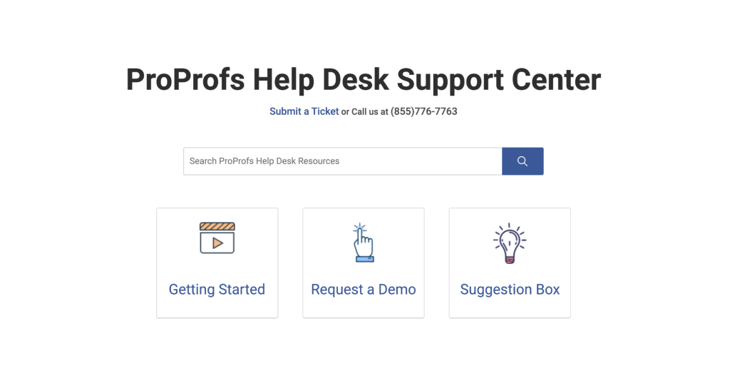 ProProfs Help Desk Support Center