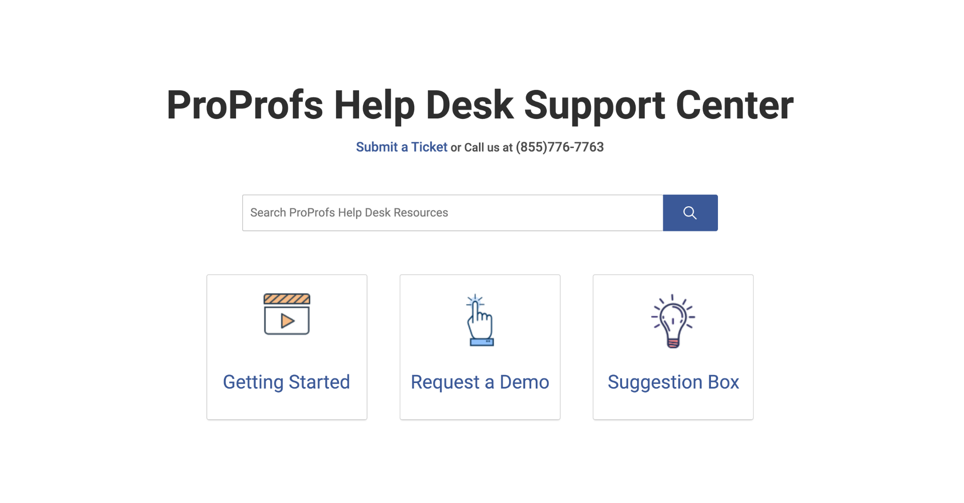 Proprofs desk support center